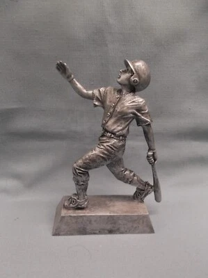 silver male BASEBALL statue trophy resin award home run PDU 50603 S