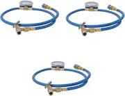 Gatuida 3pcs Professional Auto Ac Hose R134a Charging Hose Tube 55mpa Gauge Set Hvac Refrigeration Tool