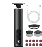 Electric Foot Callus Remover, 2 in 1 Callus Remover, 5.94x1.22in Feet Pedicure Tools, Sandpaper Discs Grinding Heads, 9 Speeds, Effective for Dead, Cracked, Hard Skin