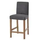 2 X Bergmund IKEA Replacement Covers for bar stool with backrest, Graphite grey