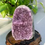 800g Natural Amethyst Geode Mineral Specimen Crystal Quartz Energy Decoration