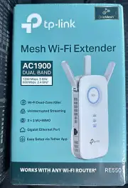 TP-Link AC1900 WiFi Extender (RE550), Covers Up to 2800 Sq.ft and 35 Devices, 19