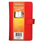 Debden DayPlanner Organiser Wiro Simline Complete PU Snap Red - No Refill Included SL7015