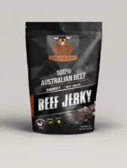 BEEF JERKY 200G SMOKEY AUSTRALIAN PERFECT SNACK WINE BEER CIDER SPIRITS