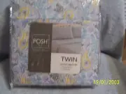 Posh Home Twin 2 Piece Sheet Set Includes 1 Fitted Sheet 1 Pillowcase New