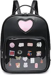 [CHERRY SAUCE] Ita Bag Backpack Heart Shaped Purse JK Uniform School Bags for Anime Pins Display with Insert