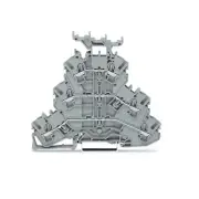 A● 10pcs WAGO 2002-3231 Triple-Deck Terminal Block 5.2 mm Wide 2.5mm² Gray ​New