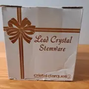 Cristal d'Arques France 24% Lead Crystal 6" Wine Goblets Glasses Set 4 Stemware