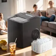 Portable Countertop Ice Maker 26lbs/24H, 9 Cubes/6 Mins, Self-Cleaning, Home/Off