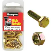Champion High Tensile Bolts and Nuts BF3, 1/4"UNF x 3/4"
