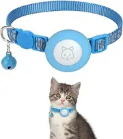 Airtag Keychain Compatible with Apple Air tag Keychain, 4 Pack Silicone Air Tagged Holder for Airtag Case,Air Tag Case Accessories for Apple Air Tag Holder Dog Collar (Blue)