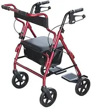 [Days] 2 in 1 Rollator and Transit Chair, Height Adjustable Mobility Aid and Walking Device, Height Adjustable