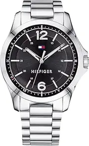 [Tommy Hilfiger] Men's Th Essentials 1791460 Quartz Watch, Black, 44.5 mm Case Diameter