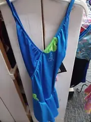 blue ice skating dress