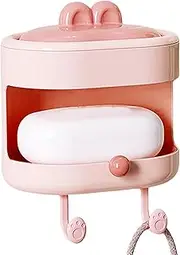 Scrubber for Body,Doube-Sided Bath Brush - Skin Cleansing Loofah for Women Men, Back Scrubber with Soap Holder and Hook