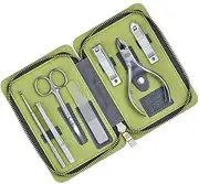 Professional Pedicure Manicure Set Stainless Steel Beauty Care Tool Beauty Set with Green PU Leather Case Nail Clipper Set