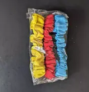 Elastic HeadBand Scrunchies Blue Red Yellow (3) For Team Recognition