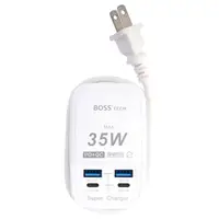 在飛比找momo購物網優惠-【BOSS】氮化鎵 PD+QC 35W USB智慧型充電器-