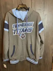 Tennessee Titans NFL Reversible Full-Zip Hooded Jacket Navy Blue/Gray NWT 2XL