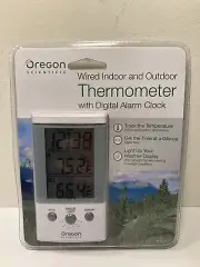 Oregon Scientific THT312 Wired Indoor/Outdoor Thermometer w/ Digital Alarm Clock