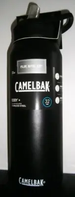 Camelbak Eddy S/Steel Vacuum Insulated Bottle 600ml Keep Water Cold For24hr-Blac