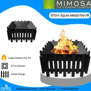 Mimosa Fire Pit 67mm Square Picket Black