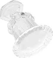 MOLUCKFU Clear Embossed Glassware for Iced Beverages Desserts Elegant European Design for Home Events