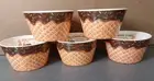 Hutzler Ice Cream Bowls Melamine Sundae Waffle Cone 2005 5pc 5x3