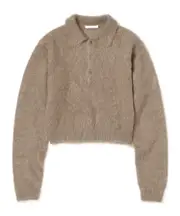 brushed-effect polo shirt 0 gray and beige
