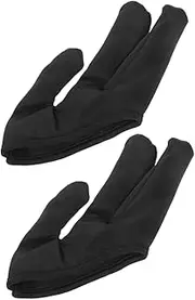 Ipetboom 2pcs Heat Resistant Gloves for Hair Styling Three-finger Design Barber Mittens Heat-proof Glove Set