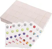 FOYTOKI Mahjong Game Set 65 Tiles 30mm Boys and Girls' Sports Ball Plastic Set for Home Fun