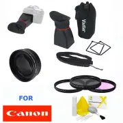 58MM ZOOM LENS + LCD VIEWFINDER + FILTER KIT FOR CANON EOS REBEL 1100D 1200D T5