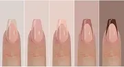 French Gel Nail Tips -150Pcs French Tip Press on Nails Pink Medium Almond 3 in 1 X-coat Tips Pre-applied Base Coat, No Need to File Fake Nails for Nail Art DIY 15 Sizes (Gradient red, Square)