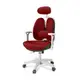 [特價]韓國原裝Grandeur_white雙背透氣坐墊人體工學椅-紅
