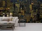 3D Overlook Light City Scenery Self-adhesive Removeable Wallpaper Wall Mural 84