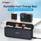 aMagisn for GoPro Hero12/11/10/10/9 Fast Charging Case Battery Storage Charger