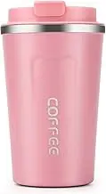 KAPCLU Coffee Cup 500ml, Travel Mug Insulated & Reusable Thermal Stainless Steel with Leakproof Lid & Eco-Friendly for Hot & Cold Drinks (Pink)