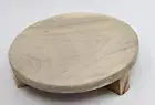 Artisanal Handcrafted Wooden Chakla : Traditional Roti Bread Maker Rolling Board