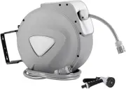 Retractable Hose Reel, 20M Garden Pressure Water Washer Spray Gun Auto Reels ...
