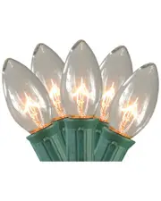 Northlight Set of 15 Clear Lighted C9 Shape Christmas Pathway Markers
