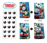12PC Thomas the Tank Engine Paper Lolly Loot Bag & Stickers Gift Bag Kids Birthday Decorations