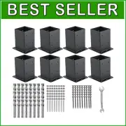 Heavy-Duty 4x4 Post Base - 13GA Steel Brackets for Deck & Mailbox Support