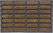 LSC Tuff Scrape Door Mat Heavy Duty Outdoor Doormats Removes Grass, Mud and Dirt 100% Natural Coir Bristle with Rubber Backing Machine Washable Non-Slip Doormats Large (NBS Pack of 1, 40 x 60 cm)