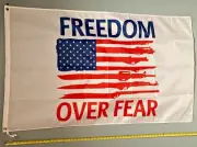 DONALD TRUMP FLAG FREE USA SHIP Freedom Over Fear WG Desantis Army USA Sign 3x5'