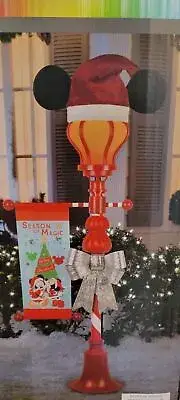 Disney Mickey Mouse 60in Lamp Post Free Standing Decoration with White Incandesc