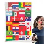 2024 Latest Euro Cup Country Flag Face Stickers National Flag Temporary Tatoo
