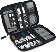 BAGSMART Electronics Travel Organizer Case, Tech Accessories Cord Black