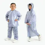 兒童人物雨衣兒童西裝外套藍色珍珠雨披外套兒童5-10歲雨衣兒童外套防雨