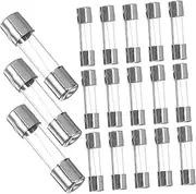 Mobestech 100pcs Glass Fuse Tube Kit Convenient Assorted Fuses for Reliable Circuit Protection High Temperature Resistant Glass Tubes User Friendly Design for Easy Replacement