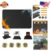 Four-Layer 48x90 Inch Anti-Slip BBQ Grill Mat - Ultimate Fireproof Protection